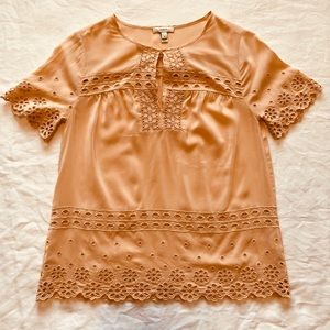 J. Crew Silk Top - light peach